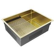 Кухонная мойка Paulmark Next-Pro 54 Uni PM705445-LG цвет Светлое золото-1