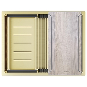 Кухонная мойка Paulmark Next-Multi Sink 58 Uni PM785845-LG цвет Светлое золото