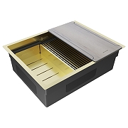 Кухонная мойка Paulmark Next-Multi Sink 58 Uni PM785845-LG цвет Светлое золото-1