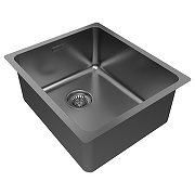 Кухонная мойка Paulmark Vista 38 PM904438-GM цвет Вороненая сталь-1