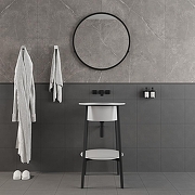 Консоль с раковиной Abber Bequem 50 AC2130 цвет Белый-4