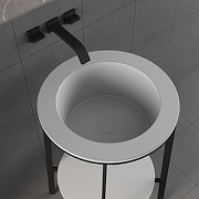 Консоль с раковиной Abber Bequem 50 AC2130 цвет Белый-5