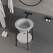 Консоль с раковиной Abber Bequem 50 AC2130 цвет Белый-6