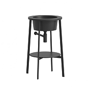 Консоль с раковиной Abber Bequem 50 AC2130MB цвет Черный матовый-1