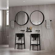 Консоль с раковиной Abber Bequem 50 AC2130MB цвет Черный матовый-3