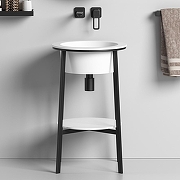 Консоль с раковиной Abber Bequem 50 AC2130MW цвет Белый матовый