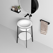 Консоль с раковиной Abber Bequem 50 AC2130MW цвет Белый матовый-5