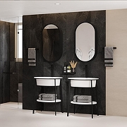 Консоль с раковиной Abber Bequem 70 AC2131MW цвет Белый матовый-5