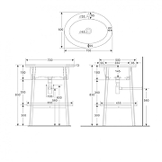 Консоль с раковиной Abber Bequem 70 AC2131MW цвет Белый матовый-6