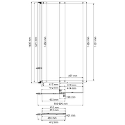 Шторка на ванну WasserKRAFT Tauber 80 64S02-80WS профиль Никель стекло прозрачное-1