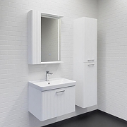 Зеркало со шкафом Comforty Ангара 60 00-00020667 с подсветкой цвет Белый матовый-3