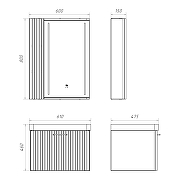 Зеркало со шкафом Comforty Ангара 60 00-00020667 с подсветкой цвет Белый матовый-5