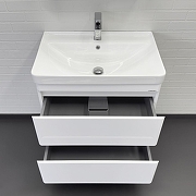 Тумба с раковиной Comforty Енисей 70П2 00-00021338 подвесная цвет Белый глянцевый-3