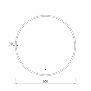 Зеркало Dreja Shine 80 99.2049 с подсветкой цвет Золото-5