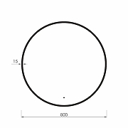 Зеркало Dreja Shine 80 99.2050 с подсветкой цвет Черный-5