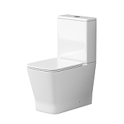 Унитаз компакт Grossman GR-4490SQ цвет Белый глянцевый с бачком и сиденьем Микролифт