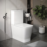 Унитаз компакт Grossman GR-4490SQ цвет Белый глянцевый с бачком и сиденьем Микролифт-10