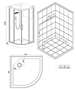 Душевая кабина Esbano EST-FORA-90CR 90x90 ESKBFO90CR без гидромассажа-15