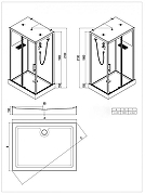 Душевая кабина Esbano EST-FORA-1180CKR 110x80 ESKBFO1180CKR без гидромассажа-19