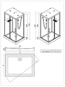 Душевая кабина Esbano EST-FORA-1280CKR 120x80 ESKBFO1280CKR без гидромассажа-19
