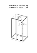 Душевая кабина Esbano ESO-OPUS-1108 110x80 ESKOOP1108 без гидромассажа-1