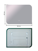 Зеркало Дабл-Ю Лиссабон 80х60 LSB80X60 с подсветкой прямоугольное, c сенсорным выключателем, диммером, антизапотеванием-2