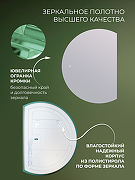 Зеркало Дабл-Ю Рим 60х80 RM60X80 с подсветкой овальное, c сенсорным выключателем, диммером-1