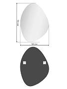 Зеркало Дабл-Ю Сиена 50х70 SEN50X70 без подсветки овальное-2