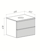 Тумба под раковину Runo Орлеан 60 00-00004650 цвет Белый-5