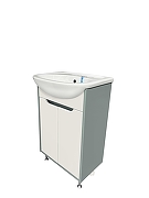 Тумба под раковину Runo Эконова 60 00-00004657 цвет Белый-2