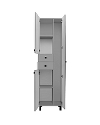 Шкаф пенал Runo Эконом 50 00-00004891 цвет Серый-2