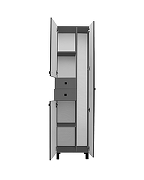 Шкаф пенал Runo Эконом 50 00-00004889 цвет Темно-серый-2