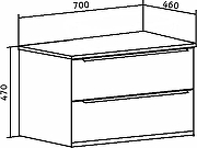 Тумба под раковину Runo Мальта 70 00-00004895 цвет Белый-3