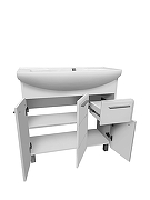 Тумба под раковину Runo Эрика 85 00-00004915 цвет Белый-2