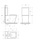 Унитаз компакт Art&Max Techno AM6003CPRVTSC цвет Белый с бачком и сиденьем Микролифт-7