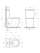 Унитаз компакт Art&Max Parma AM6089CPRVOTSC цвет Белый с бачком и сиденьем Микролифт-3