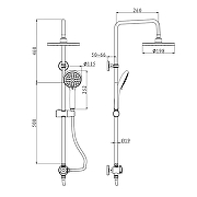 Душевая система Olive's KDC06 цвет Хром-1