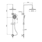 Душевая система Olive's KDC04 цвет Хром-1