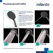 Душевая система Milardo Rora RORGM4FM06 цвет Графит матовый-7