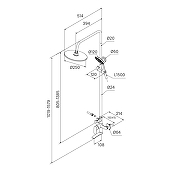 Душевая система Milardo Rora RORGM4FM06 цвет Графит матовый-12