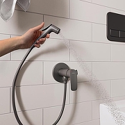 Гигиенический душ со смесителем Milardo Rora RORGMR0M08 цвет Графит матовый-5