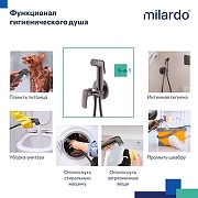 Гигиенический душ со смесителем Milardo Rora RORGMR0M08 цвет Графит матовый-6