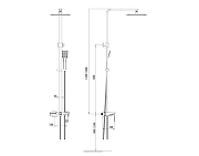 Душевая система Bronze de Luxe Квадро LT919 цвет Хром-3