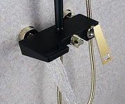 Душевая система Bronze de Luxe Квадро LT919B цвет Черный с золотом-1