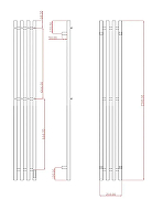 Электрический полотенцесушитель Comfysan Alto-K EC-4 120х18 018184 цвет Оружейная сталь-2
