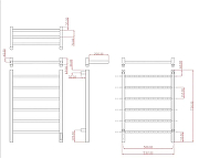 Электрический полотенцесушитель Comfysan Stella EC-7 80х50 018467 с полкой цвет Оружейная сталь-4