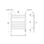 Электрический полотенцесушитель Reflexion Лут 60х50 RXT046050WH цвет Белый матовый-2