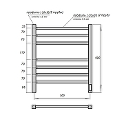 Электрический полотенцесушитель Reflexion Сонора 60х50 RXT056050WH цвет Белый матовый-4