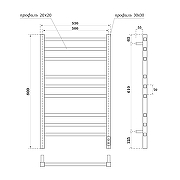 Электрический полотенцесушитель Reflexion Сонора 80х50 RXT058050GF цвет Графит металлик-4