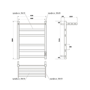 Электрический полотенцесушитель Reflexion Мохаве плюс 60х40 RXT076040WH с полкой цвет Белый матовый-3